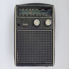 AM FM band radio Black Vtg Sears and Roebuck Company radio music Nostalgia READ