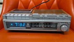 Vintage GE General Electric 7-4975B AM/FM/Cassette Tape Clock Radio Recorder MCM