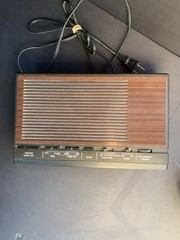 Vtg Sanyo RM-5100A Digital Alarm Clock Radio Woodgrain AM/FM Retro 1980s Tested