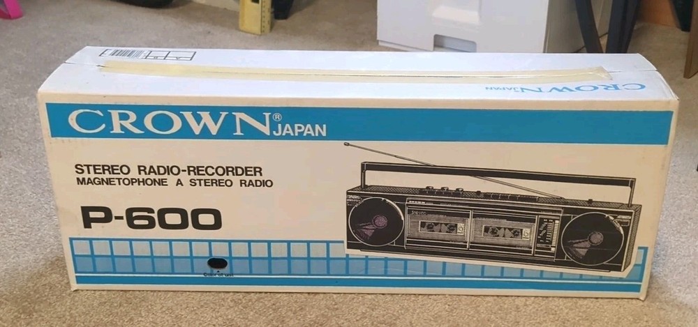 VTG Crown Japan Stereo Radio Recorder Magnetophone Stereo Radio P-600 Boombox