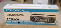 VTG Crown Japan Stereo Radio Recorder Magnetophone Stereo Radio P-600 Boombox