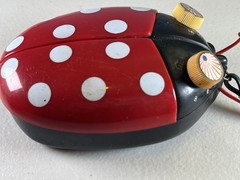 Vintage Likto/Amico Ladybug AM Transistor Radio 1970s Hong Kong Working