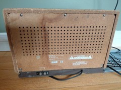 Vintage Sony AM/FM Tabletop Radio 2 Bands Woodgrain ICF-9740W Tested