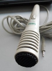 NEW Microphone/Mic w/Stand 3.5mm 1/8&Prime; and 6.35mm 1/4&Prime; adapter, 8ft Cord/Cable