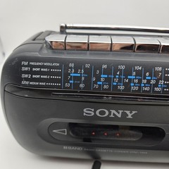 Vintage Sony CFM-155S AM/FM/Cassette/Short Wave Radio Tested Works