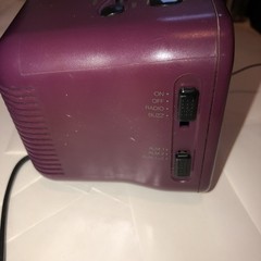 SounDesign Alarm Clock Radio Purple Cube 1980s Dual Alarm SoundDesign