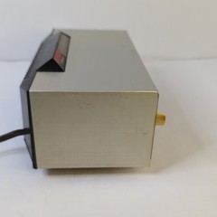 Vintage 50s Bulova Clock Transistor Radio 240 Series Mid Century Modern Silver