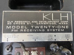KLH MODEL TWENTY ONE FM RECEIVING SYSTEM WOOD CABINET 50 YEAR OLD STEREO 🟠🟠