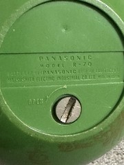 Vintage Panasonic Panapet R-70 Green Ball AM Radio 1970s Japan w/ Chain