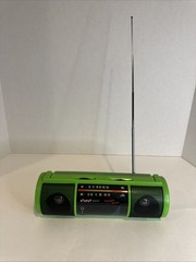 1990 Street Beat Radio F/ Radio Shack W Original Box & Manual RARE Green Working