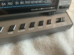 Vtg AM FM Clock Radio Alarm 120v – Battery Back-up- Tested – GPX Model D528