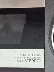Vntg Sears Roebuck & Co SR-3000 Series Silver Mini Stereo Boombox TESTED WORKING