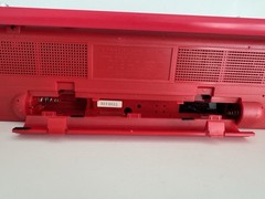 VINTAGE SANYO M W737K RED RADIO BOOMBOX DUAL CASSETTE RECORDER AM/FM *Read***