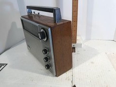 Essex Radio Wood Black Silver Hifi Vintage AM FM Portable Radio Untested