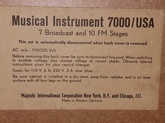 Grundig Majestic 7000 1950,s receiver made in germany