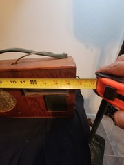 Vintage Wood Case Hand Built Unbranded Table Top Am/Fm Radio Tested Works
