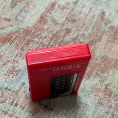 Sanyo RP40 RED Vintage AM/FM Stereo Portable Radio w/ Headphones Belt Clip Rare