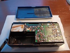 AA MARK II Handheld VINTAGE Blue Radio, Made in Hong Kong UNTESTED As is