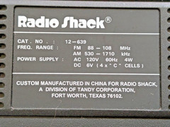 Vintage Radio Shack Realistic Portable Radio Model 12-639 – Tested/Working