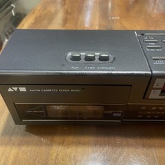 Vtg Sears AM -FM 2 Alarm Clock Radio Read Tape Player Slow, Clock & Alarm Works