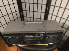 Sanyo C4 Boombox Vintage Stereo Cassette Tape Player with AM/FM Radio Tested