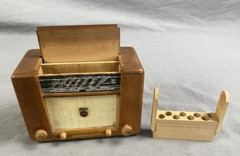 Cigarette Music Box in the Form of a Philips Radio 500A, c. 1950s promo item