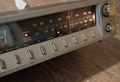 Vintage Silver Realistic Chronomatic 232 Alarm Clock Radio AM FM Tested Working