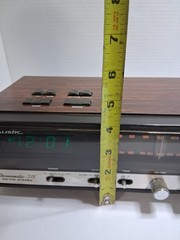 Vintage Realistic Chronomatic-218 AM/FM Stereo Alarm Clock Radio Woodgrain Teste