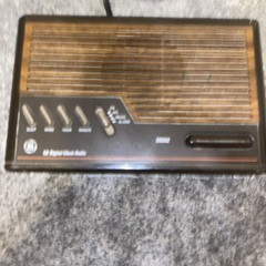 Vintage 1980s GE Digital Alarm Clock Radio Woodgrain Model 7-4612A Tested Works