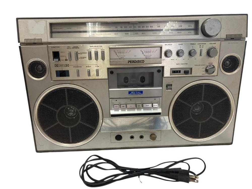 HITACHI PERDISCO TRK-8600RM 100V Boombox Tested Working Vintage Cassette Mint JP