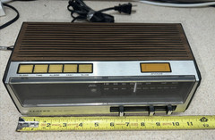 Vtg Lloyds Clock Radio AM/FM/Weather Model J271 Simulated Woodgrain Tested