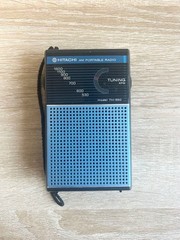 HITACHI AM Portable Radio TH-550 Blue Operation confirmed Body Only Used Japan