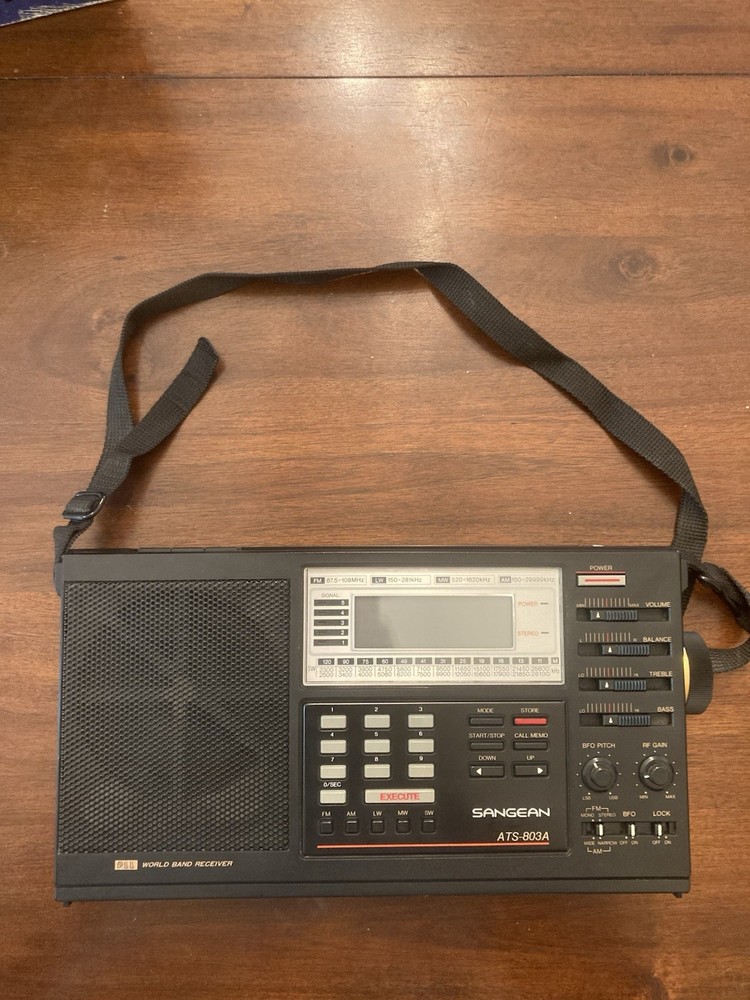 Vintage SANGEAN ATS – 803A PLL Synthesized World Band Radio w/ Power AC Adapter