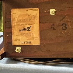 Zenith Model K731 AM/FM Vintage Table Radio Wood Cabinet Zenith K Series