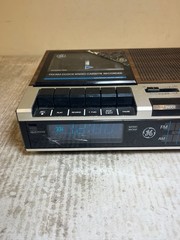 Vintage GE 7-4956B General Electric Alarm Clock Radio Cassette Tape Recorder