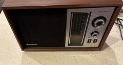 Vtg MCM Wood Grain PANASONIC #RE-6286 AM/FM Tabletop RADIO/Japan Works Great EX+