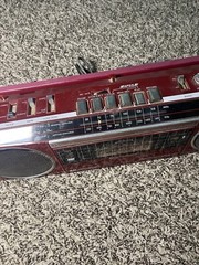 Vintage Radio Retro 1980&rsquo;s Sears Roebuck & Co SR-3000 Series – Red Boombox