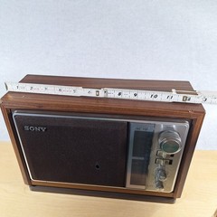 Vintage SONY ICF-9740W AM/FM Tabletop Radio Wood UNTESTED