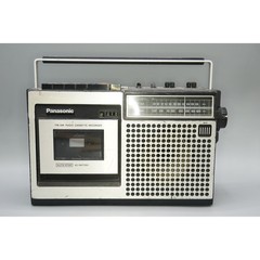 Panasonic RQ-542S Vintage FM AM Radio Cassette Recorder Silver Black Japan