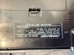 1980s Color Tunes Sound Design Black 4617 Radio Cassette Boombox
