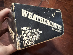 VTG Randix Weathercaster WB 34 Radio with Box, Battery Powered