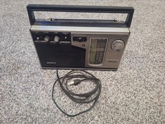 Vintage Sony ICF-7370W PSB FM AM 3 Band Portable Radio Working