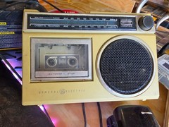 Vintage General Electric Portable AM/FM Radio/Cassette Recorder, No. 3-5240-D
