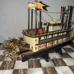 Mark Twain Riverboat AM Radio Disneyland Souvenir Working Japan Vintage Read*