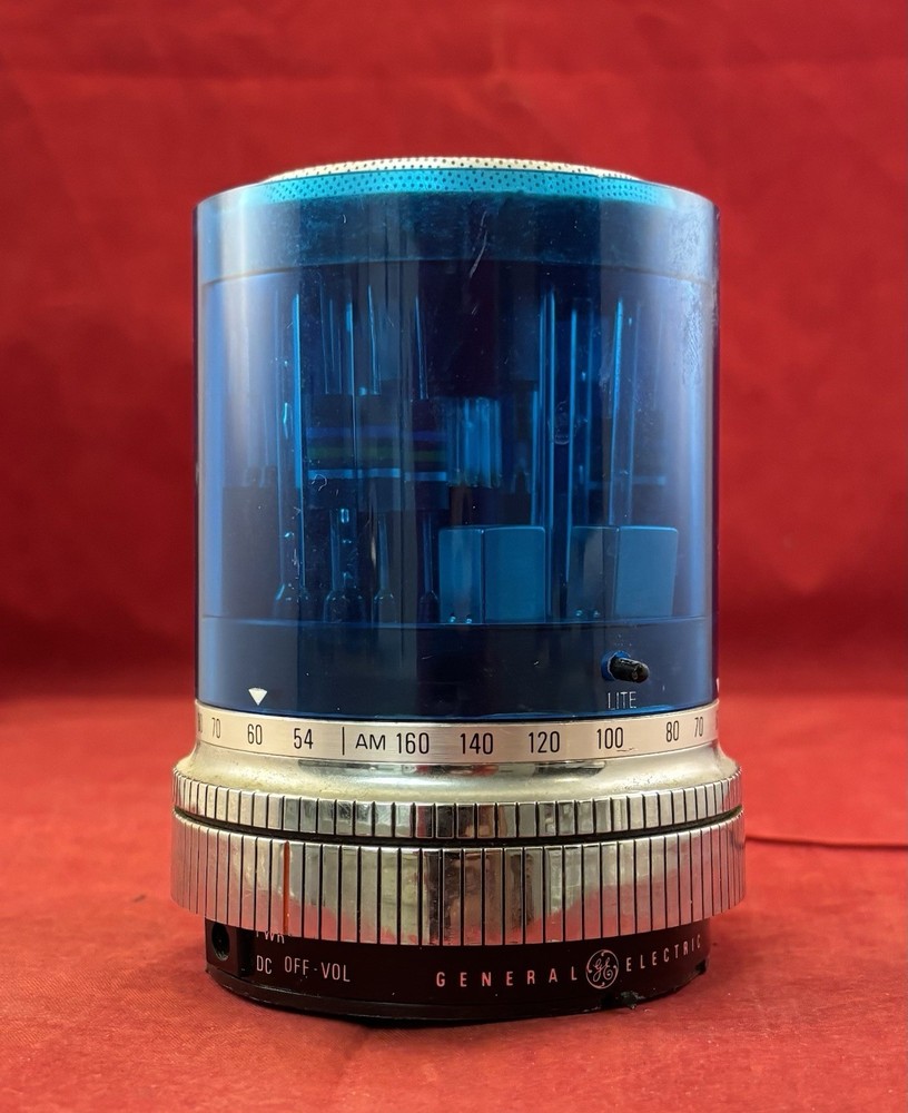 Vintage GE Blue Max « Police Light » Radio – EXTREMELY RARE – Powers Up For Repair