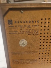 Panasonic RE-7259 FM-AM 2-Band Desktop Tabletop Wood Radio Vintage 1975