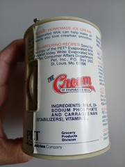 Vintage PET Evaporated Milk Novelty AM FM Radio Can Hong Kong 1970s Retro Decor