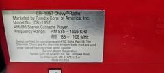 1957 VINTAGE CHEVY RANDIX CR-1957 AM/FM/CASSETTE AC/DC RADIO MINT CONDITION+++++
