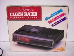 Vintage GPX Clock Radio Cassette Player DC700 Gran Prix, Alarm Clock, AM/FM Used