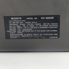 RARE Sony ICF-6000S Vintage FM/AM Radio 4 Band Receiver – Portable Radio Works